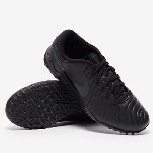 Nike Tiempo JR Legend 10 Club TF Indoor Soccer Black Size 6Y (New)